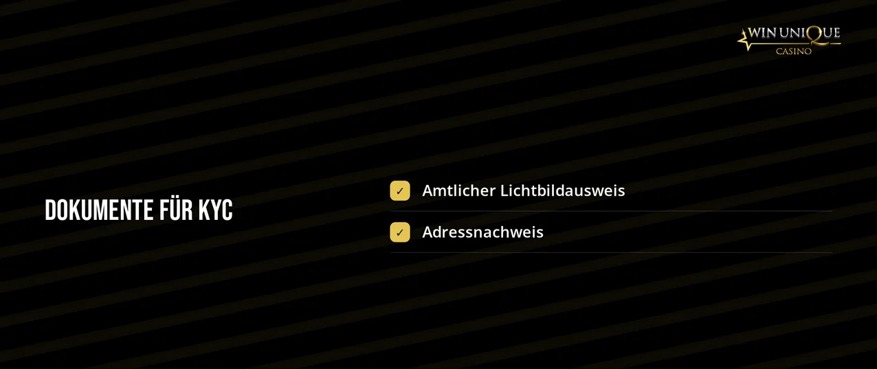 Dokumente für KYC bereithalten