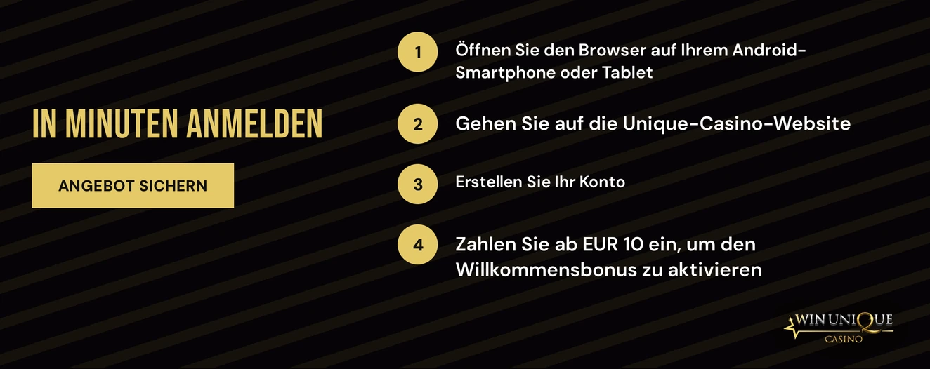 Konto in vier Schritten erstellen